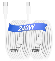 Câble de charge USB C super rapide 20W 60W 100W 240W Emark 5A, adaptateur de charge pour ordinateur portable, câble de transfert de données pour iPhone