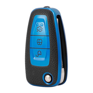 Coque de couverture de clé de voiture en TPU souple à texture en cuir pour <span class=keywords><strong>Ford</strong></span> Fox Kuga <span class=keywords><strong>Tourneo</strong></span> - Product Image 3