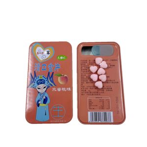 squared 23g Tablet candy metal tin box custom packaged tinplate candy box
