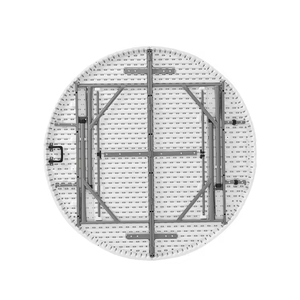 Mesa plegable de plástico blanco Ronde Pliante Venta Mesa Redondas Plegable Para Eventos 180cm Mesa de comedor plegable portátil - Product Image 3