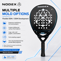 Raquette de padel en fibre de carbone 3K de forme diamant, nouvelle technologie, haute qualité, logo personnalisé, fabricant professionnel NODEX 2026