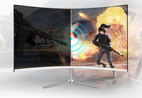 24 Zoll Curved Screen LED-Monitor 23,8 Zoll FHD IPS-Bildschirm Gebogenes Display Computer-Gaming-Monitor mit HD-MI DisplayPort Lautsprecher
