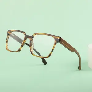 Gafas de sol de madera de acetato de alta calidad, lentes de bambú con logotipo personalizado, espejo de moda OEM, estilo de marco de primavera