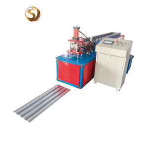 เครื่องขึ้นรูปม้วนเหล็กสำหรับทำประตูเหล็กเคลือบสีแบบอัตโนมัติควบคุมด้วย PLC รุ่น 90-144 สำหรับโครงประตูเหล็กสำหรับประเทศชิลี - Product Image 3