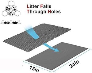 Tapis pour animaux de compagnie EVA double couche ultra-durable avec filtre à litière en fibre Accessoires pour chats axés sur le voyage - Product Image 4