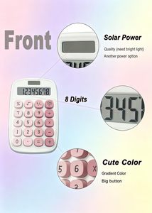 Calculatrice électronique à 10 chiffres, boutons colorés kawaii, calculatrice scientifique alimentée par piles, calculatrice de bureau en plastique - Product Image 4