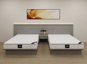 ชุดเฟอร์นิเจอร์ห้องนอนโรงแรมสไตล์มินิมอลจากโรงงานโดยตรง เตียงคู่พร้อมหัวเตียงผ้า สำหรับโรงแรมราคาประหยัดและอพาร์ทเมนท์ รับสั่งซื้อจำนวนมาก - Product Image 3