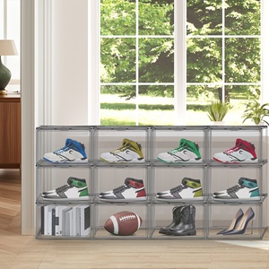 Dayooh Bán Buôn Acrylic Rõ Ràng Giày Lưu Trữ Hộp Stackable Túi Xách Hiển Thị Trường Hợp Sneaker Giày Hộp Giày Giá Với Nắp - Product Image 3