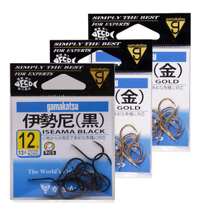 Gamakatsu Iseama <b>Black</b> Fishing <b>Hooks</b> Size 10 Barbed For Sea Fishing Bream <b>Hook</b> Set Japan Made - Product Image 5