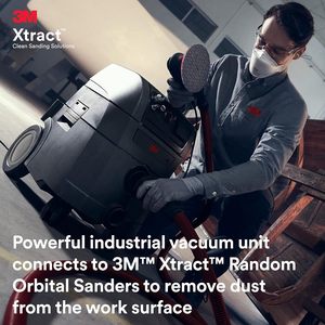3M Xtract Portable Dust Extractor 9 Gallon Industrial Vacuum With Automatic Filter Clean <b>Top</b> <b>Loading</b> Corded Electric - Product Image 2