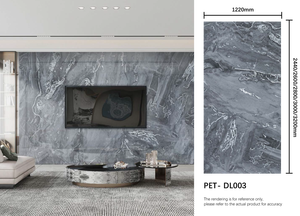 Panel de cristal de carbono de 5MM/8MM, tablero UV personalizado, Panel de pared de hoja de mármol de PVC para decoración interior - Product Image 2