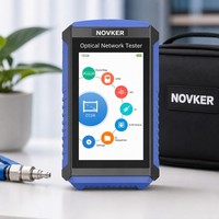 OTDR NOVKER NK4200 Mini OTDR pour contrôle par application, zone morte de 100 km, testeur de fibre optique portable de 1,5 m, G.652 SM, écran tactile 4,3 pouces 800x480, 8 Go, FTTH
