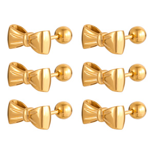 Boucles d'oreilles clous en acier inoxydable plaqué <span class=keywords><strong>or</strong></span> 18 carats MICCI, bijoux en acier inoxydable anti-ternissement, pour femmes - Product Image 1