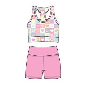 Novedad en Conjunto <span class=keywords><strong>de</strong></span> Yoga <span class=keywords><strong>de</strong></span> Chaleco y Shorts para Niños con Diseños Personalizados - <span class=keywords><strong>Ropa</strong></span> Deportiva <span class=keywords><strong>de</strong></span> Alta Calidad para Niñas - Product Image 3