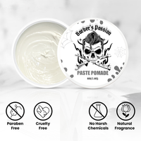 Certification CPNP MSDS Nouvelle pâte coiffante mate pour homme à tenue forte et facile à appliquer, pomade mate pour homme, parfum personnalisable