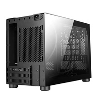 JNP-CiZ02 Aluminum Mid Tower Mini ITX PC Gaming Customizable Desktop Computer Chassis with Side Panel Window