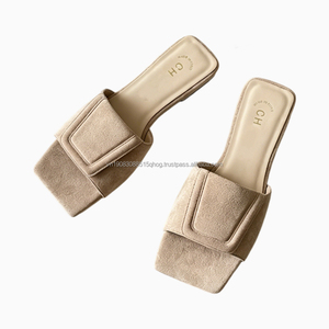 Sandalias Planas de Diseño de Lujo para Mujer, Casuales de Verano con Punta Cuadrada, Venta al Por Mayor a Precio Económico - Product Image 1