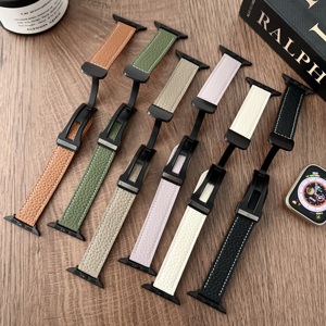 <span class=keywords><strong>Bracelet</strong></span> magnétique en <span class=keywords><strong>cuir</strong></span> pour <span class=keywords><strong>Apple</strong></span> <span class=keywords><strong>Watch</strong></span> 42mm 40mm 44mm 46mm 49mm <span class=keywords><strong>Bracelet</strong></span> de montre Ultra Series 11 10 9 8 <span class=keywords><strong>7</strong></span> 6 Ultra <span class=keywords><strong>Watch</strong></span> Strap - Product Image 2