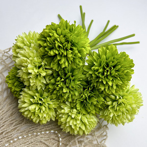 Ramo de Flores Artificiales de Crisantemo de Seda Verde de 30cm-100cm, Decoración para el Hogar, Estilo Natural, Alta Simulación - Product Image 3