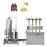 Pompe à haute pression 4 tête bouteille boisson gazeuse étincelant métal anneau de traction mixte liquide Machine de remplissage Mini ligne de Production