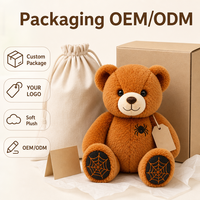 Peluche d'ours personnalisée directement de l'usine, en tissu super doux, anti-stress, pour fêtes, personnage en peluche OEM ODM