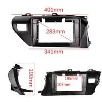 Autoradio Android 10 pouces 4+64 Go WIFI DSP avec Carplay sans fil, navigation GPS, écran tactile OBD2, ensemble de cadre pour Hilux 2016-2018