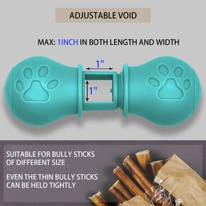 <strong>Bully</strong> <strong>Stick</strong> Holder <strong>for</strong> <strong>Dogs</strong> Lightweight &amp; Portable Chew Holder Prevent Choking Safety Device (Green Large) - Product Image 3