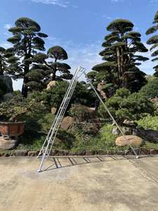 조정 가능한 과일 따기 사다리 스트레이트 스텝 야외 과수원 용 알루미늄 삼각대 체리 따기를위한 정원 도구 접기 - Product Image 3