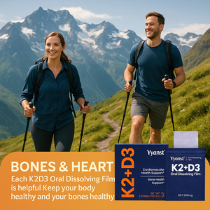 OEM/ODM Tiras orales veganas de vitamina D3 + K2 de rápida absorción para el apoyo óseo y la salud cardíaca, precio de fábrica, muestra gratuita - Product Image 2