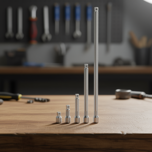 Rallonge de douille à rotule Fervi 1/4 pouce 6mm 8mm 10mm 12mm 14mm 17mm 19mm 21mm 23mm 24mm 27mm 30mm 32mm 35mm 38mm 41mm 46mm - Product Image 3