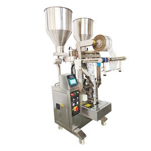 Máquina de envasado automática pequeña de 4 sellos laterales para doble paquete con función de llenado, para empaques de película y madera, con motor central - Product Image 2