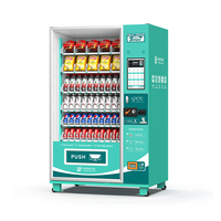 Máquina Expendedora de comida saludable personalizada para Metro Sistema atractivo para ventas efectivas Combo Máquina Expendedora de bebidas y aperitivos