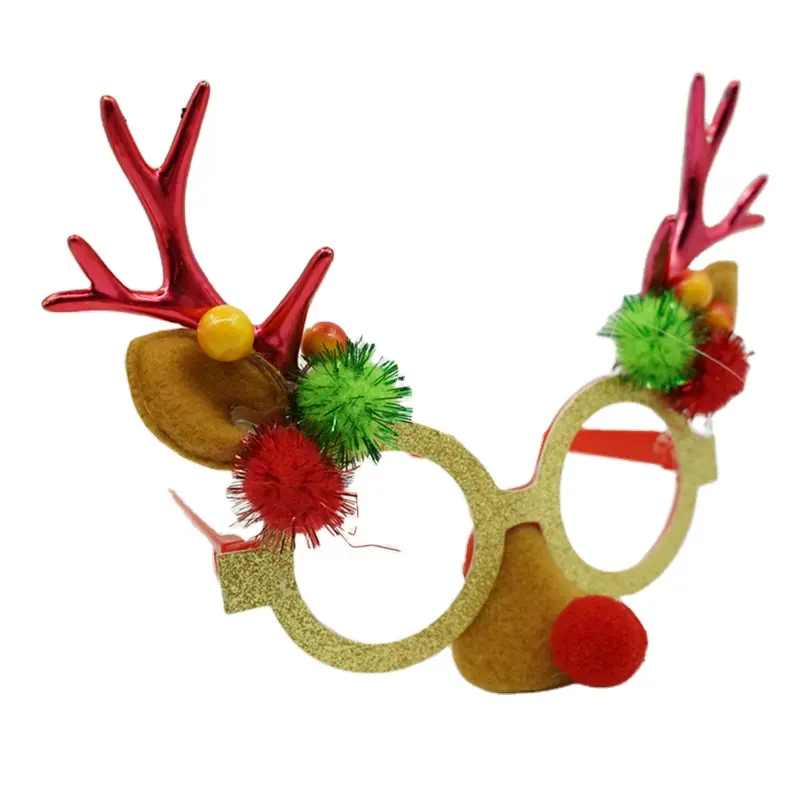 Novelty Gifts Can Be Customized Christmas Glasses Decorations Christmas Glasseses With Antlers