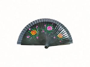 Innovador Abanico de Madera Pintado a Mano de Doble Cara de 23 cm con Tela de 2.5 cm, Regalo Promocional para Fiestas - Product Image 5