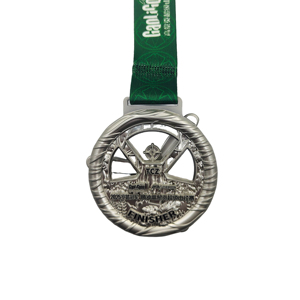 Médaille de la Demi-Marathon de Changzhou Tianning Grand <span class=keywords><strong>Canal</strong></span> 2025 avec aimant intégré et motif fleur de prunier en relief - Product Image 4