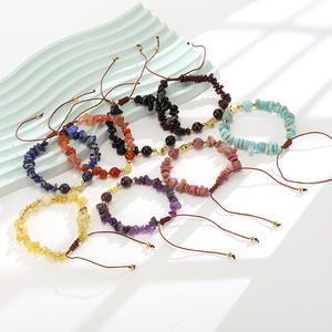 Nouveauté <span class=keywords><strong>Bracelet</strong></span> en pierres perlées Cristal violet original Cristal jaune Pierre concassée Perle ronde <span class=keywords><strong>Bracelet</strong></span> d'amour en corde <span class=keywords><strong>pour</strong></span> femmes - Product Image 2