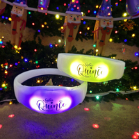 Avantage de sécurité à piles de bracelet de LED activé par le son pour des parties poignée simple nouvel éclairage électronique