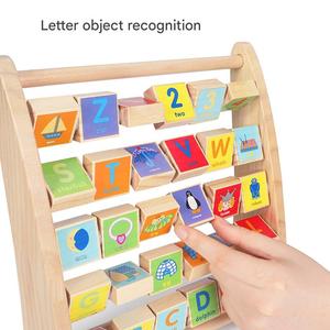 Nouveauté : Tableau d'apprentissage éducatif <span class=keywords><strong>2</strong></span>-<span class=keywords><strong>en</strong></span>-<span class=keywords><strong>1</strong></span> <span class=keywords><strong>en</strong></span> bois double face avec <span class=keywords><strong>boulier</strong></span> et jeu de lettres pour enfants - Product Image 5