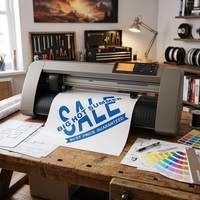 Película Autoadhesiva de PVC Colorida con Acabado Brillante/Mate, Vinilo Adhesivo de Color con Grosor de 0.08mm para Plotter de Corte