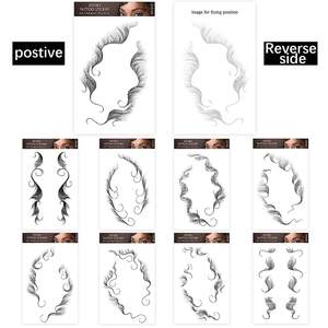 Adesivi per <span class=keywords><strong>tatuaggi</strong></span> per capelli per bambini 26 stili Edge capelli ricci per <span class=keywords><strong>tatuaggi</strong></span> da donna con frangia moda fai da te Hairstyling - Product Image 6