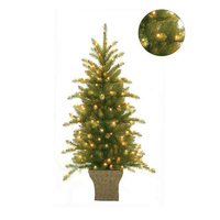 Arbres de Noël artificiels pré-éclairés en PVC/PE de haute qualité, écologiques, sur pied, avec base, production en gros d'usine, personnalisables