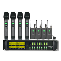 Panvotech Choir Singing Mic Professional UHF Système de microphone sans fil portable à 8 canaux pour groupe de scène et culte d'église