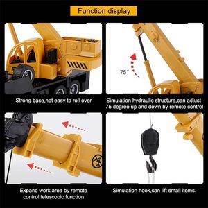 <span class=keywords><strong>Camion</strong></span> <span class=keywords><strong>grue</strong></span> télécommandé DWI Dowellin pour garçons - <span class=keywords><strong>Camion</strong></span> <span class=keywords><strong>grue</strong></span> RC grand format 2,4G avec lumière et son, <span class=keywords><strong>jouet</strong></span> de construction 6 canaux - Product Image 3