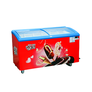 Equipo de Refrigeración Comercial para Supermercados, Congelador de Helados con Tapa de Vidrio Curvo Frontal de <span class=keywords><strong>Bajo</strong></span> Consumo para Tiendas de Conveniencia - Product Image 2