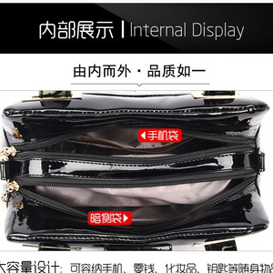 Sac fourre-tout rétro décontracté de grande capacité Sac à main de luxe pour femmes et dames Sac à bandoulière vintage en cuir PU - Product Image 6