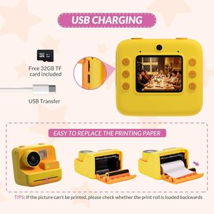 Kids Digital <b>Camera</b> with Instant <b>Print</b> Dual <b>Camera</b> HD Photo Video Recording Toy - Product Image 4