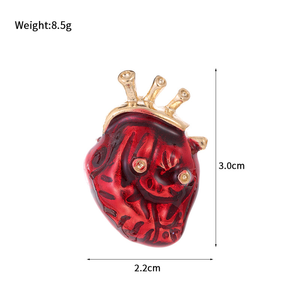 Großhandel medizinische Ausrüstung Souvenirs Doktor Brosche Cartoon menschliche Orgel Brust Blume Doktor Krankens ch wester Herz Brosche Legierung Pin - Product Image 5
