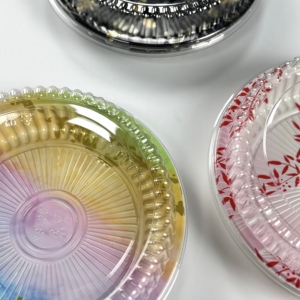 YS-25 Einweg-Salat- und Snackbehälter aus PET-Kunststoff, Takeaway-Sushi-Teller, Keks-, Nudel- und Zucker-Servierplatte, kundenspezifisch hergestellt - Product Image 4