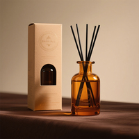 Bouteille en verre pour bâtonnets d'aromathérapie 100ml 150ml 200ml – Bouteille diffuseur de parfum en verre noir vide de luxe personnalisable
