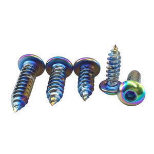 Vis autotaraudeuses à tête Torx Allen pour moto et voiture, prix d'usine, M5 X 10mm 12mm 16mm 20mm, vis en titane bleu brûlé - Product Image 3